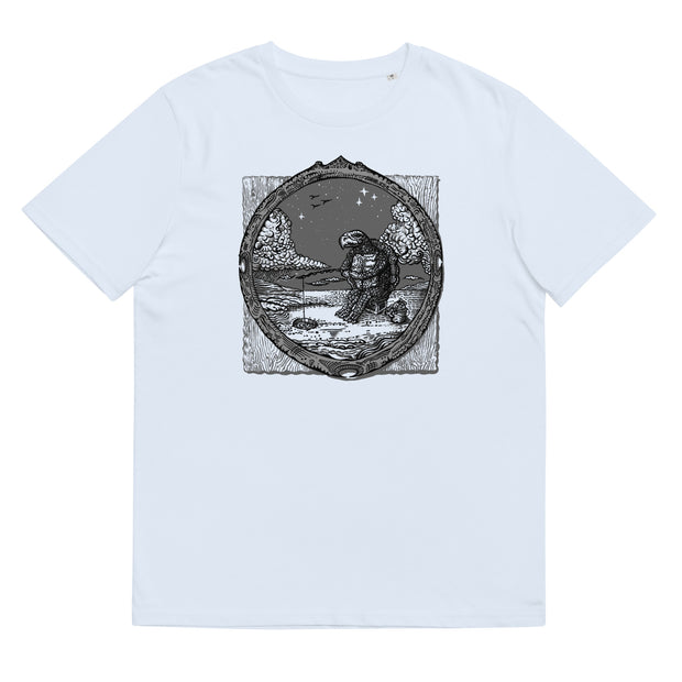 FISHING TURTLE Unisex organic cotton t-shirt