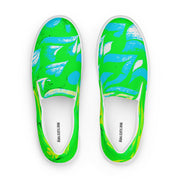 NEON LEAVES Women’s slip-on canvas shoes